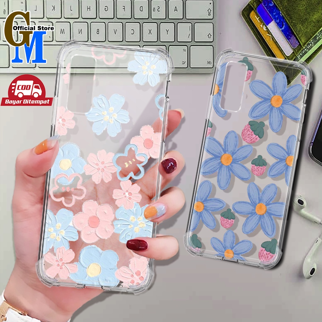 Case Anticrack FLOWER Casing Softcase Silikon Case Hp INFINIX SMART 5 HOT 10 HOT 10S SMART 6 3/64 HO
