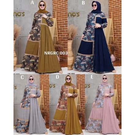 NRGRC 003 by NINOS DESIGN (Gamis cantik, gamis motif, gamis pesta motif, dress motif)