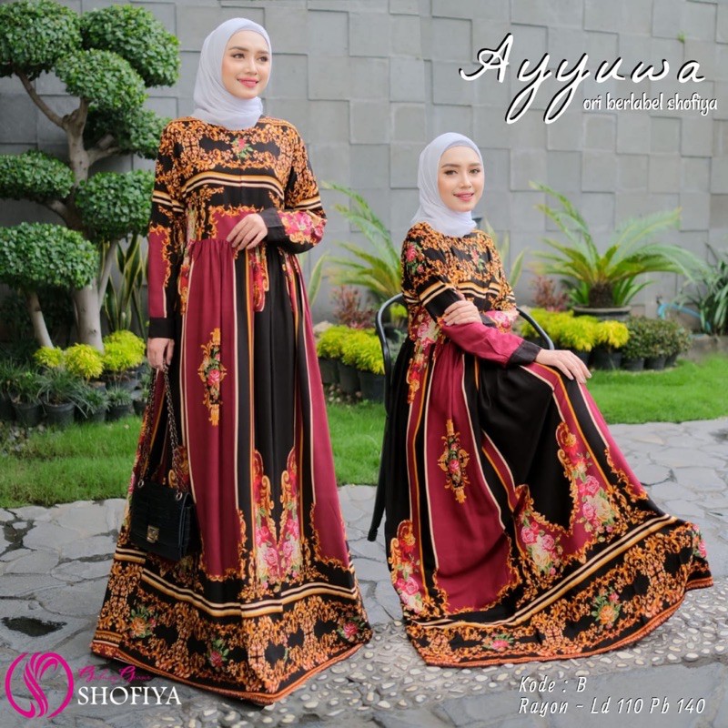 [NEW] AYYUWA DRESS MUSLIMAH ORIGINAL GGS BY SHOFIYA BTC