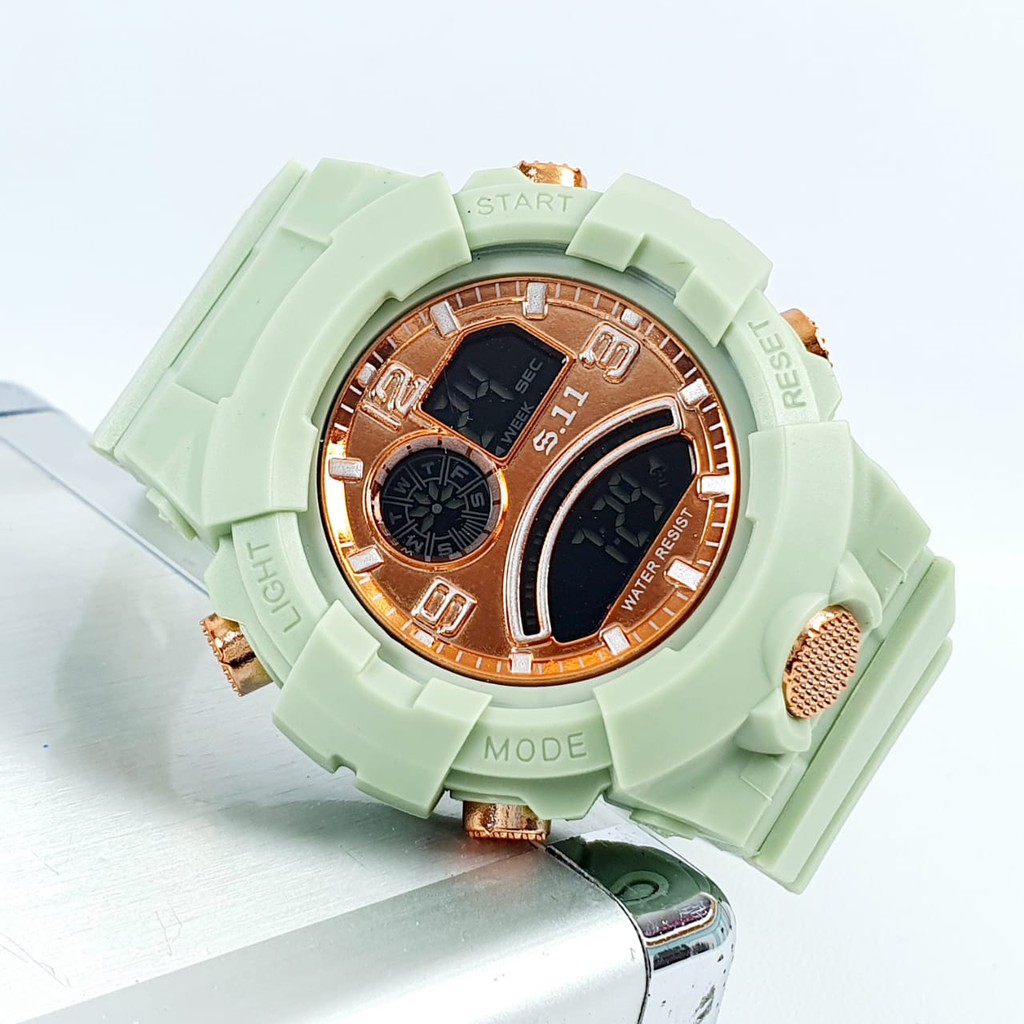 Jam Tangan Wanita/Pria Kasual Sporty Digital Strap Rubber SS-22 Anti Air