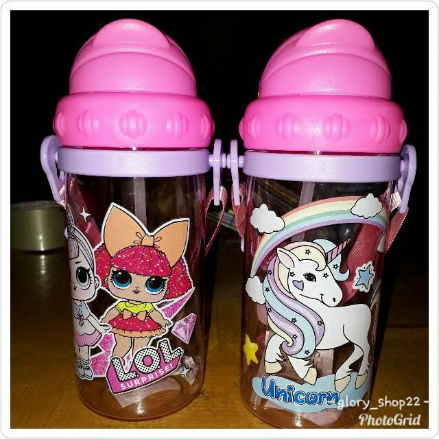 Botol minum anak/botol minum karakter/botol minum LOL/kempis/kempis plastik