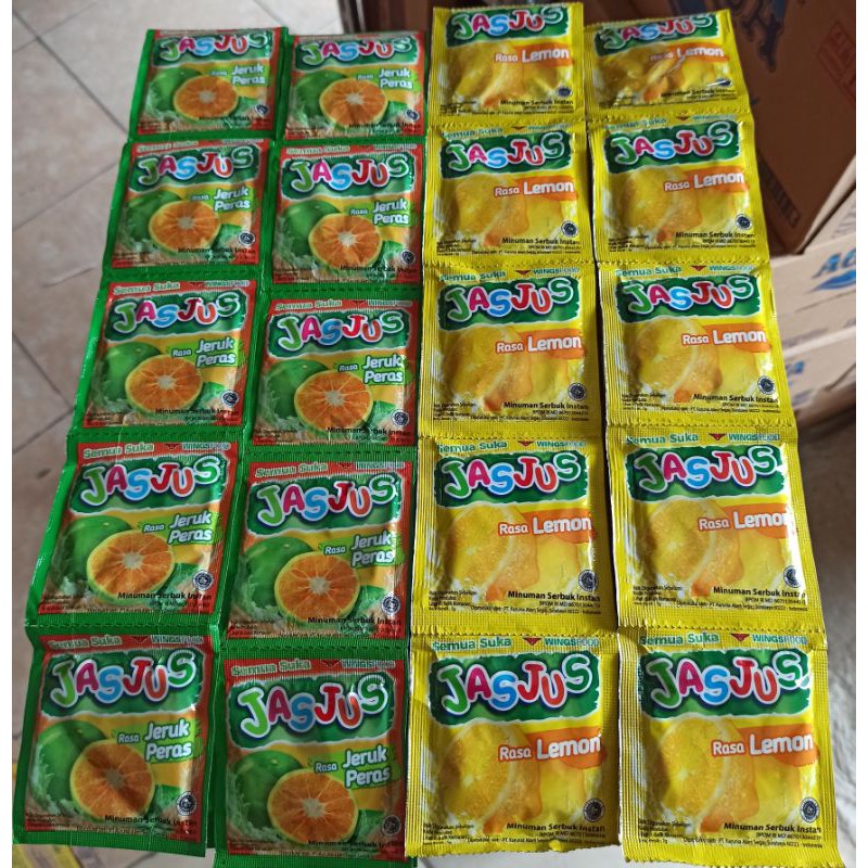 

Jasjus Minuman Instant Rasa Jeruk Peras Dan Lemon Renceng Isi 10 Pcs