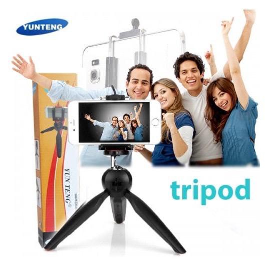 TRIPOD MINI YUNTENG XH228 YT228 TRIPOD SELFIE MINI MULTI FUNGSI HOLDER STAND ZOOM GOOGLE DUO