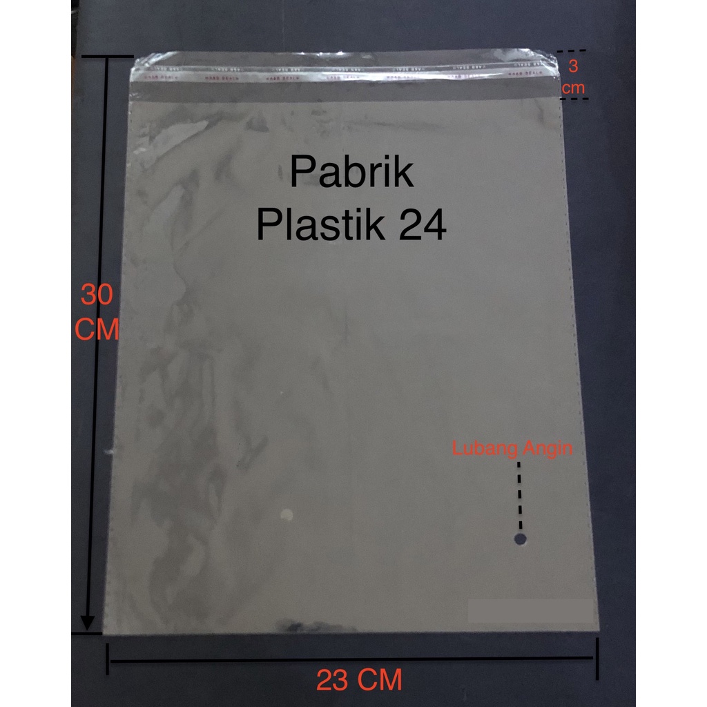 PLASTIK OPP BAJU 23x30 - PER 100pcs-standard