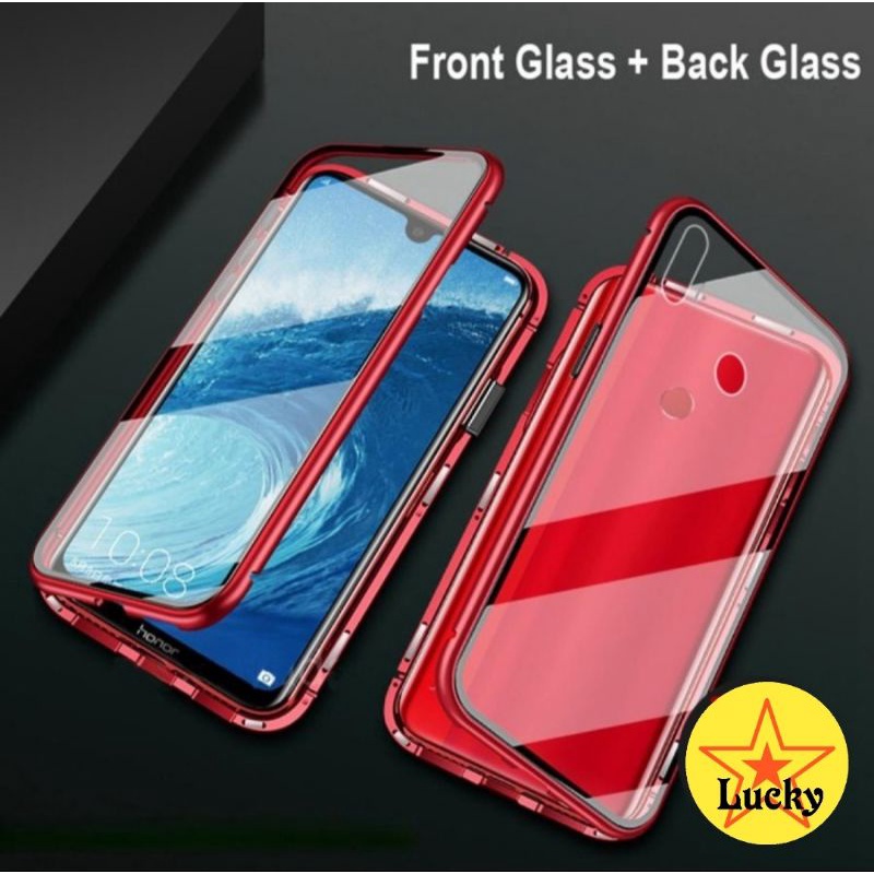[SLS] Xiaomi Redmi Note 7 Note7 Double Side Magnetic Case Metal Cover Depan Belakang