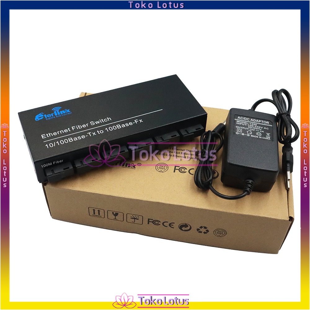 Media Converter 10-100 6 Port FO 2 Port LAN