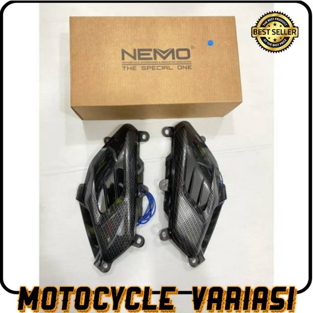 Body samping nmax 2015-2019 carbon Lampu