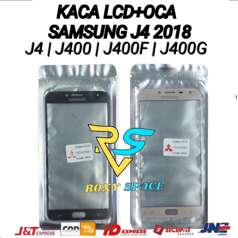 Kaca Lcd + Lem Oca Kering Samsung J4 J400 J400F J400G Kaca Touchscreen Kaca Depan Ts Tc Glass Lcd