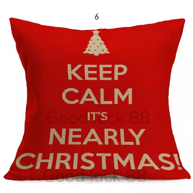 Sarung Bantal Sofa Natal Christmas 45x45 Import Resleting Motif Terbaru dan Terlengkap
