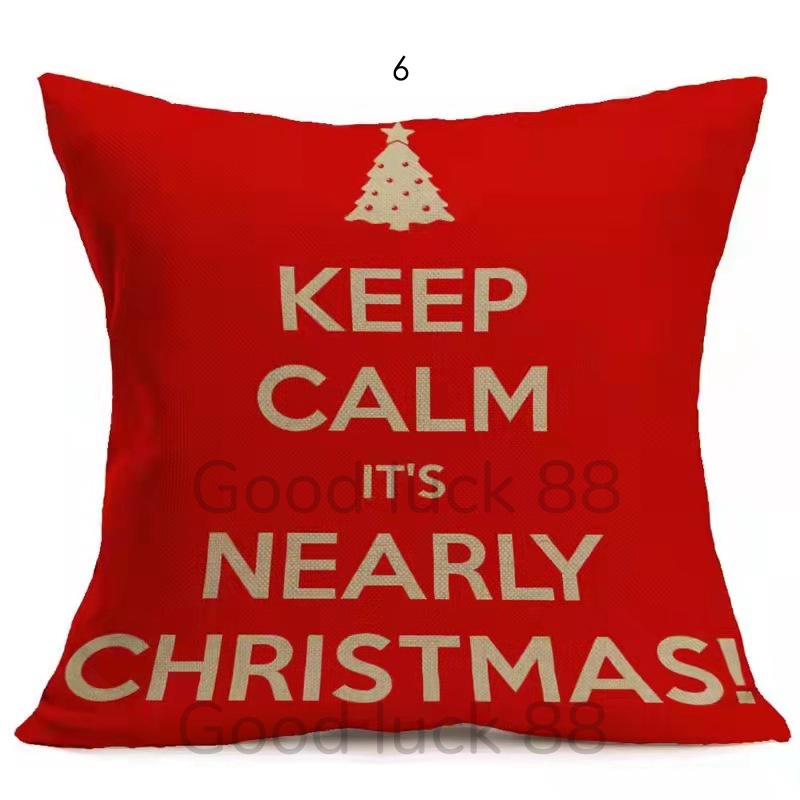 Sarung Bantal Sofa Natal Christmas 45x45 Import Resleting Motif Terbaru dan Terlengkap