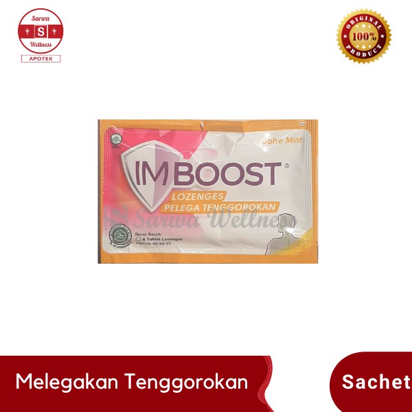 

Imboost Lozenges Jahe Mint (1 Sachet - 5 Tablet) - Soho Industri Pharmasi