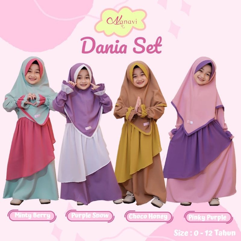 SR KIDS /DANIA SET/GAMIS ANAK PEREMPUAN