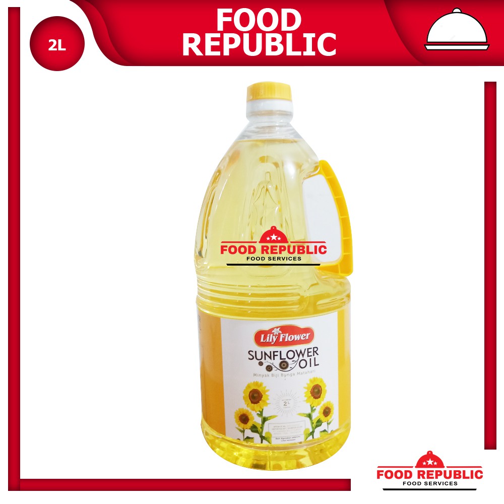 SUNFLOWER OIL LILY FLOWER 2 LTR - MINYAK GORENG SEHAT BUNGA MATAHARI