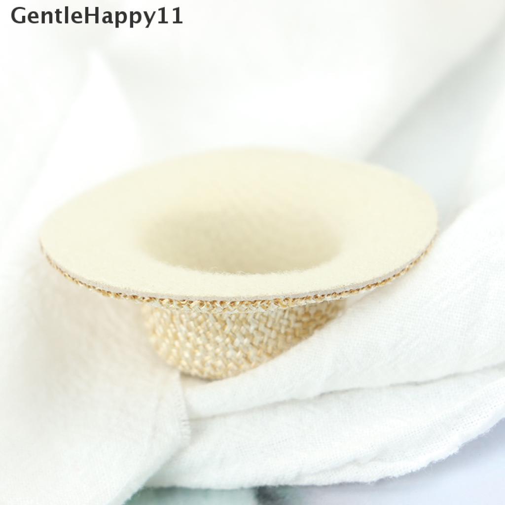 Gentlehappy 2Pcs Miniatur Topi Jerami Untuk Aksesoris Rumah Boneka