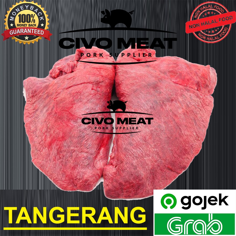 Paru Babi / Pork Lung segar or frozen kualitas bagus - 1 pcs