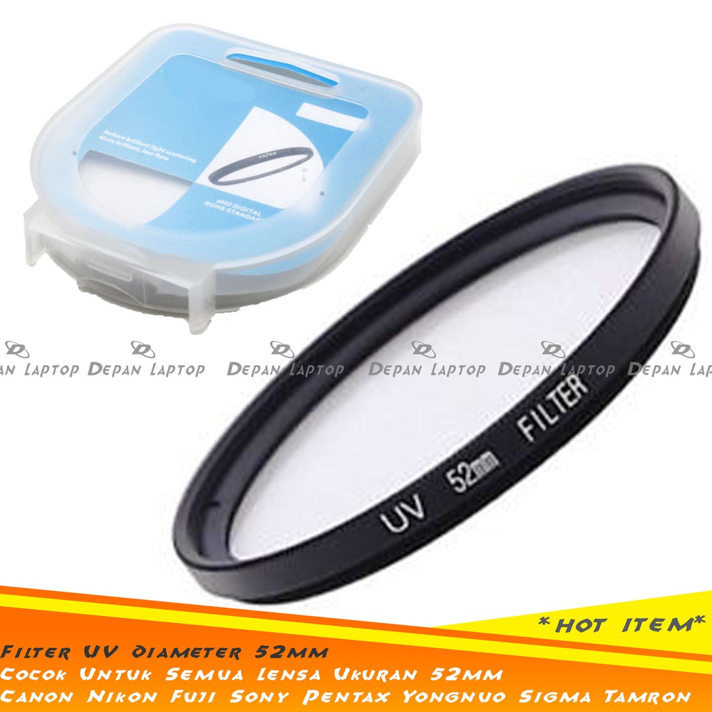 Filter UV Lensa Kamera 52mm Universal Canon Nikon Olympus Sony Fuji