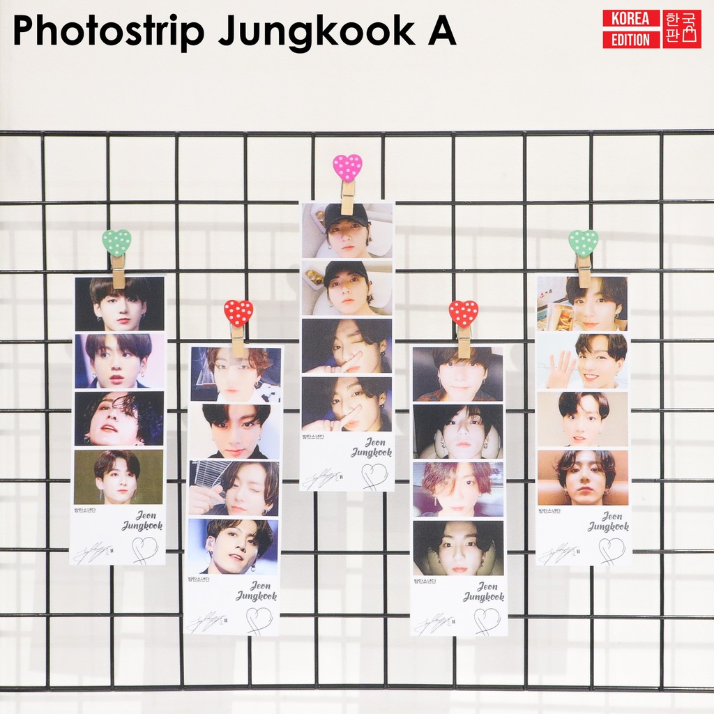 Ready Stok COD Photostrip BTS Jungkook  Taehyung Jimin Suga 