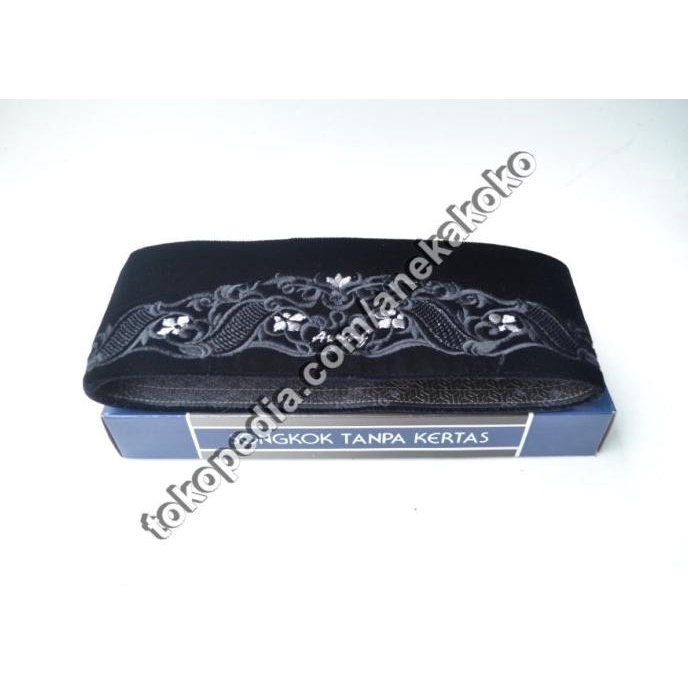 Peci Awing / Songkok Awing Border / Kopiah Awing Bordir Ananta Hitam