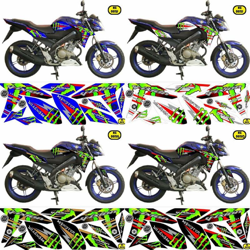 (BISA COD) Striping Vixion new advance 20015-2017 Movistar biru stiker Vixion lis variasi Vixion new