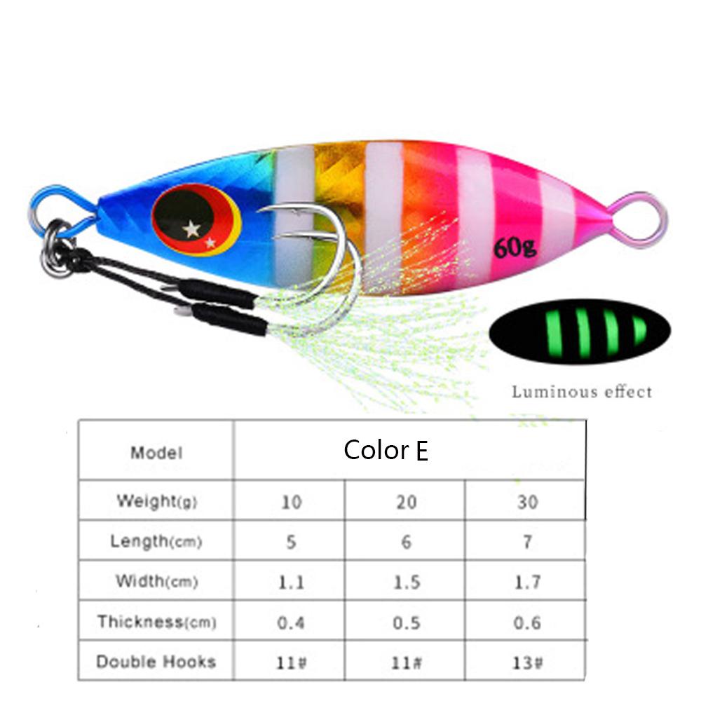 Umpan Pancing Logam Bulu Warna Warni Top 10g 20g 30g Lead Casting