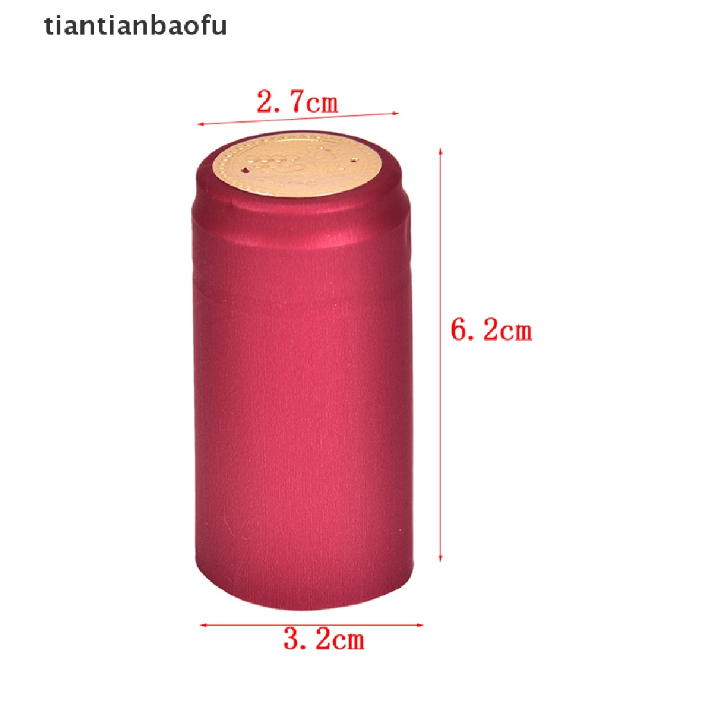 10 Pcs Tutup Botol Wine Bahan PVC Heat Shrink