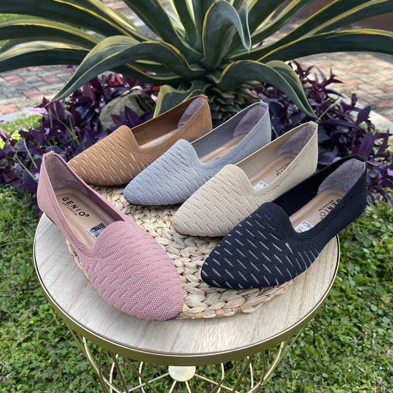 Sepatu Wanita Rajut Impor  | E 42 Sol Karet Non Slip