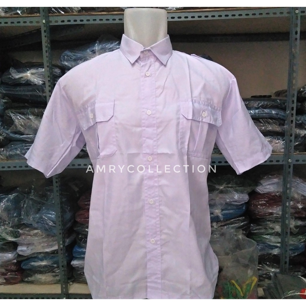 Kemeja PDL / PDH  lapangan putih pendek bahan oxford Baju PDL