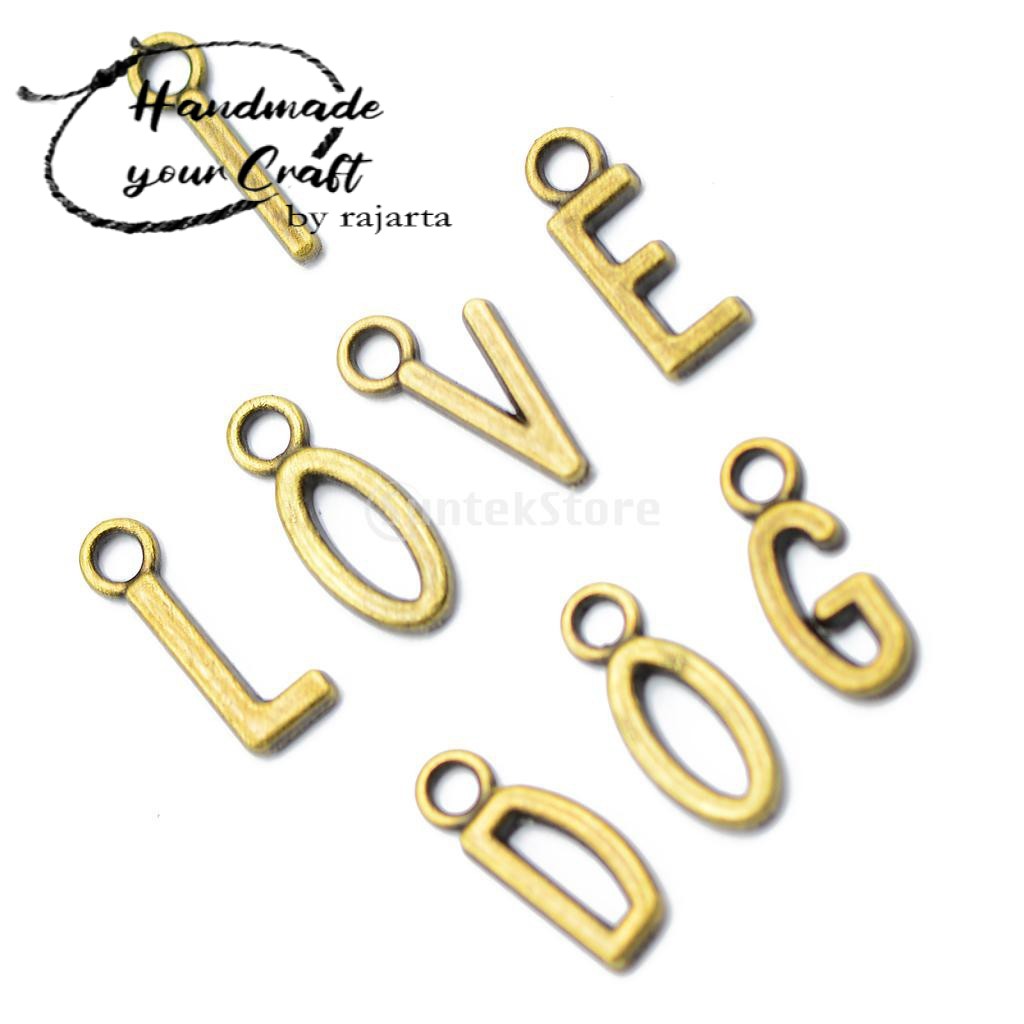 7.7 BIG SALE 1Pcs Charm Letters Metal Alphabet Bronze