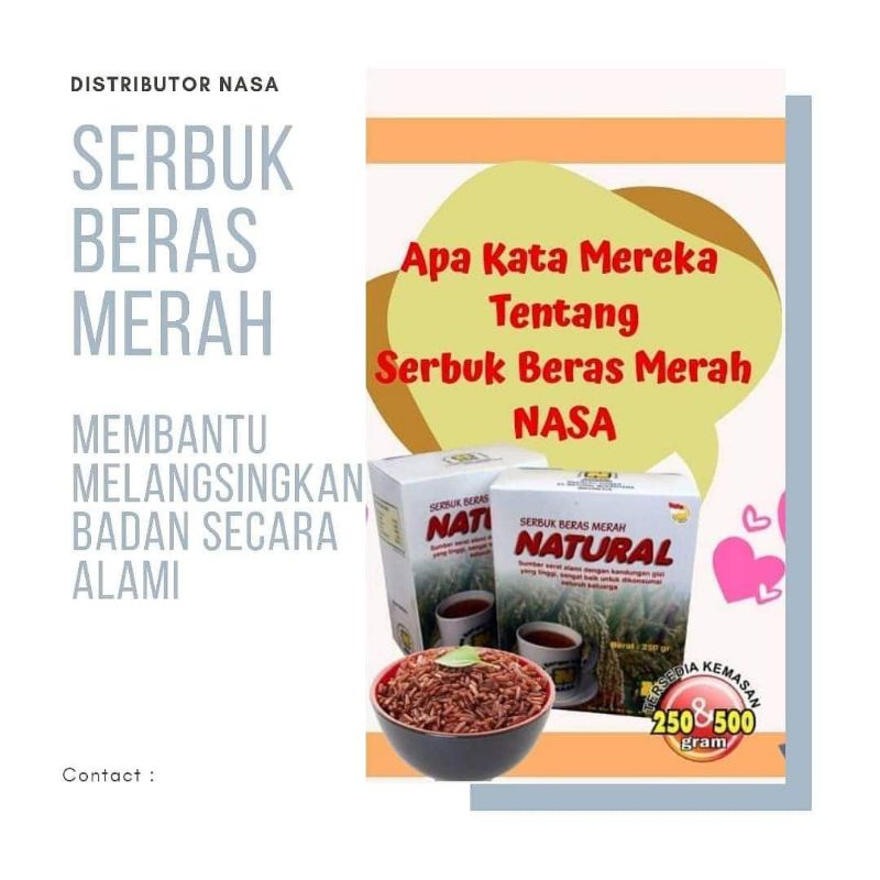 

Serbuk beras merah natural nusantara terlaris bisa cod