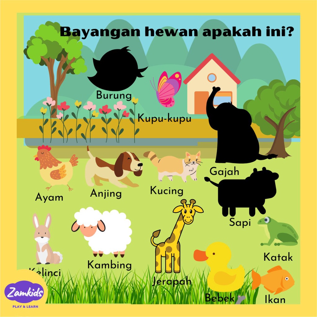 BUSY PAGE MAGNET MAINAN MONTESSORI MONTESORI EDUKASI TOYS BAYANGAN HEWAN BINATANG ANAK BALITA