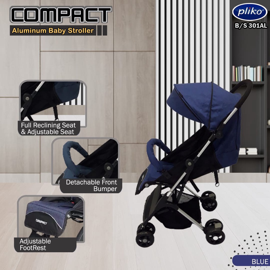 Stroller Pliko Compact 301AL - Kerata Dorong Bayi / Stroller Bayi