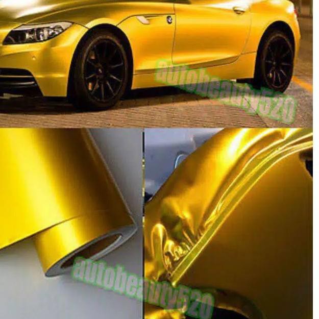 

♣ Stiker Mobil Dop Matt Chrome Metalic Wrapping L-152Cm x P-50Cm ➮