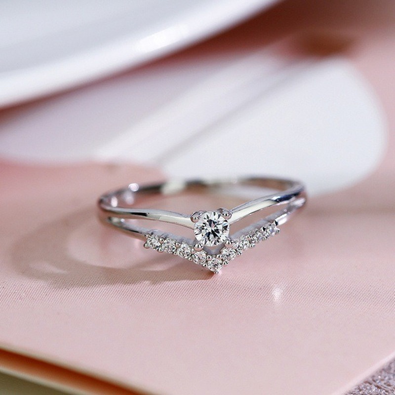 Gaya Baru Bertatahkan Zircon Cincin Perhiasan Kreatif