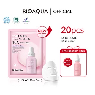 [BSM10X] BIOAQUA Sheet mask 10X Effect Whitening Repair Face Mask Memperbaiki Kulit Kusam