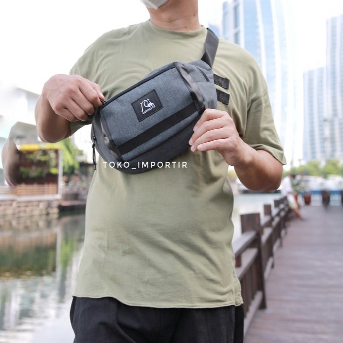 tas waistbag pria Quiksilver canvas tas pinggang pria new