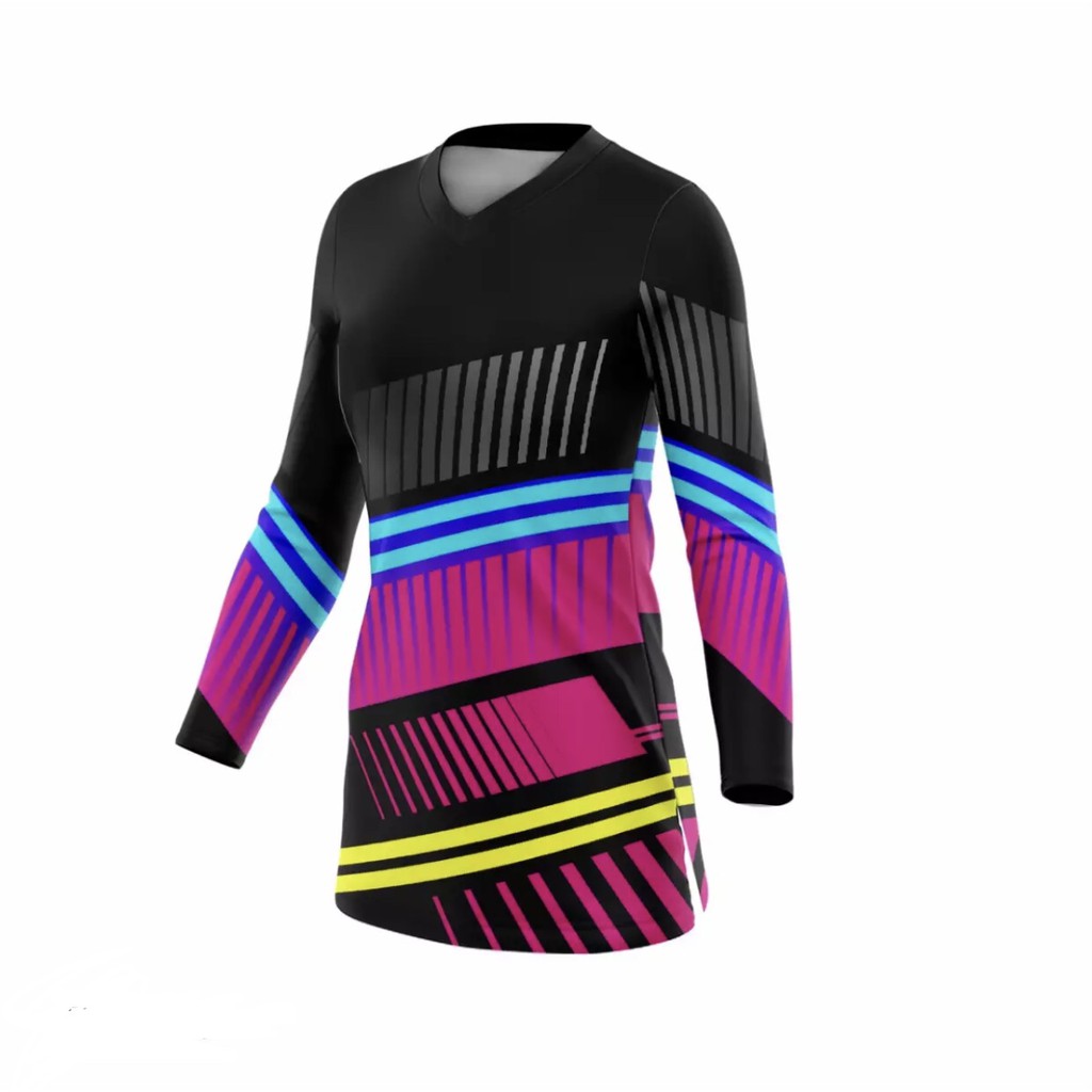 Jersey Sepeda Wanita Tunik Custom | Jersey Muslim Muslimah Tunik Lengan Panjang | COLOURFULL