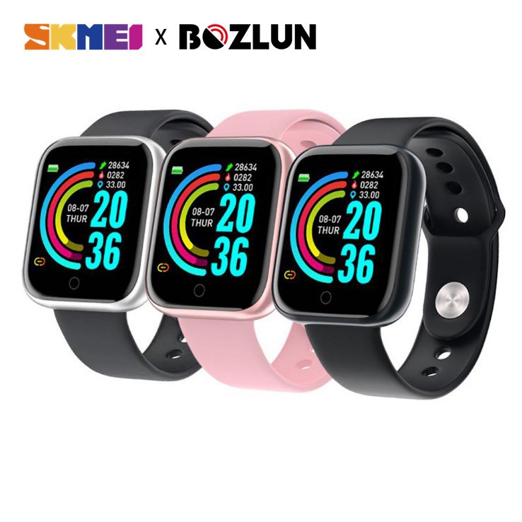 Jam Tangan SKMEI x BOZLUN Y68 Smartwatch Bluetooth Anti Air Dengan Pedometer & detak jantung unisex