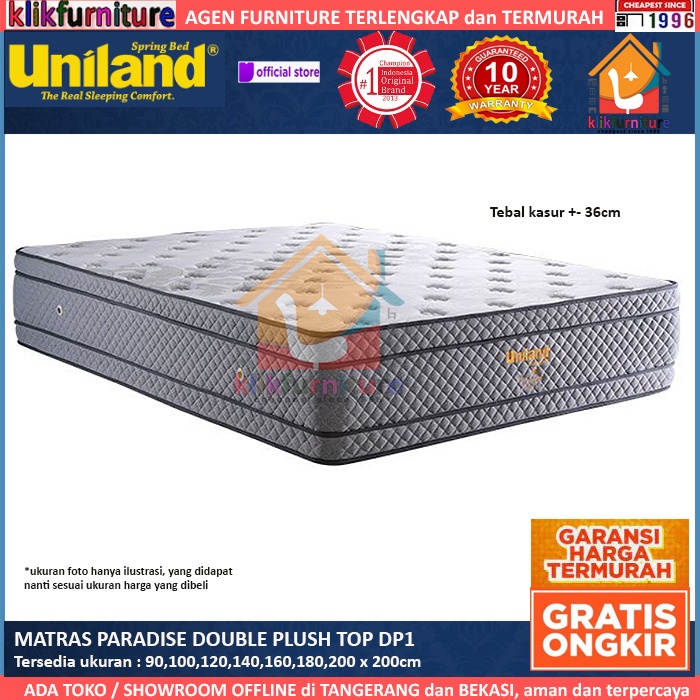 Kasur / Matras Paradise Double Plushtop DP1 Uniland Springbed