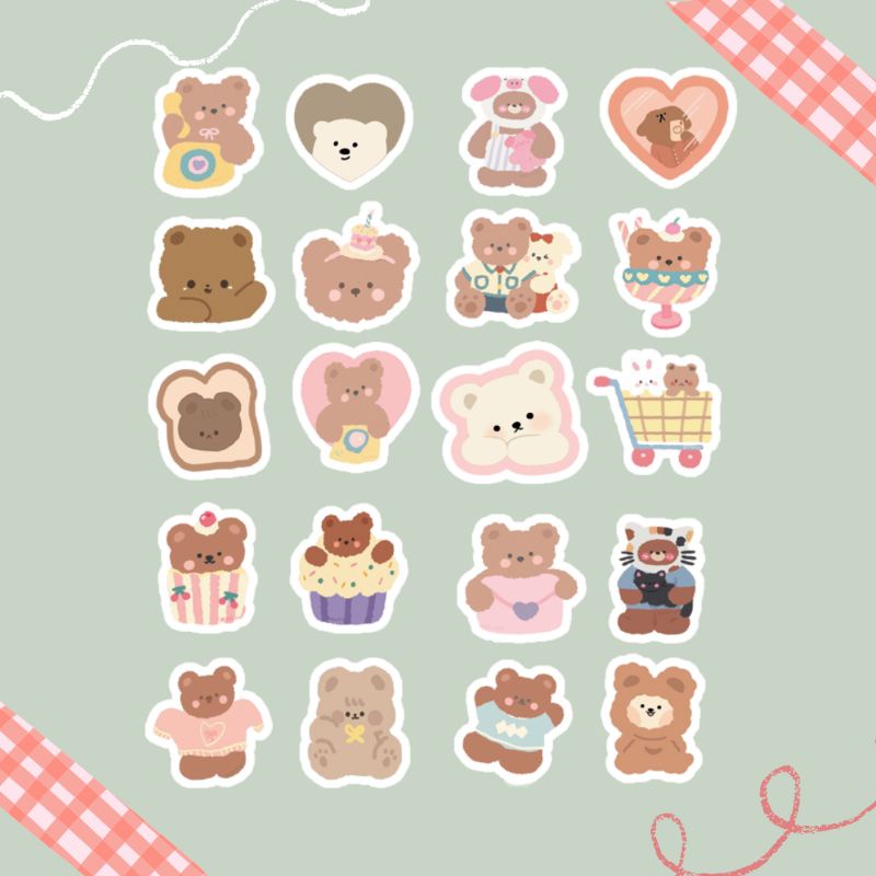 sticker /stiker/cute sticker/bear