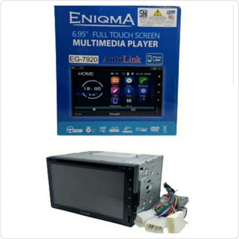 Head Unit Doubel Din Eniqma 6.95 Full Touch Screen Autolink EG7920