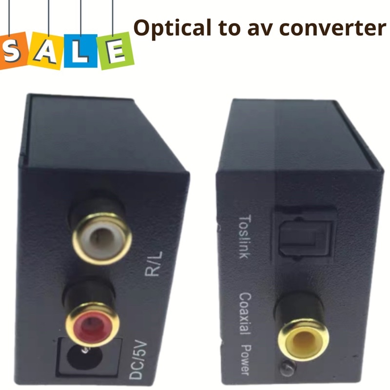 CONVERTER OPTICAL TO AV RCA DIGITAL AUDIO TO ANALOG AUDIO CONVERTER FREE kabel optical