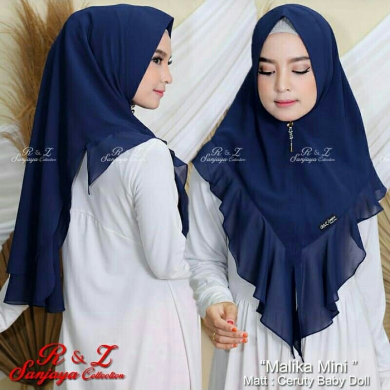 KERUDUNG KHIMAR MALIKA CERUTY PREMIUM/KHIMAR MALIKA BUSA ANTEM SIZE L-2