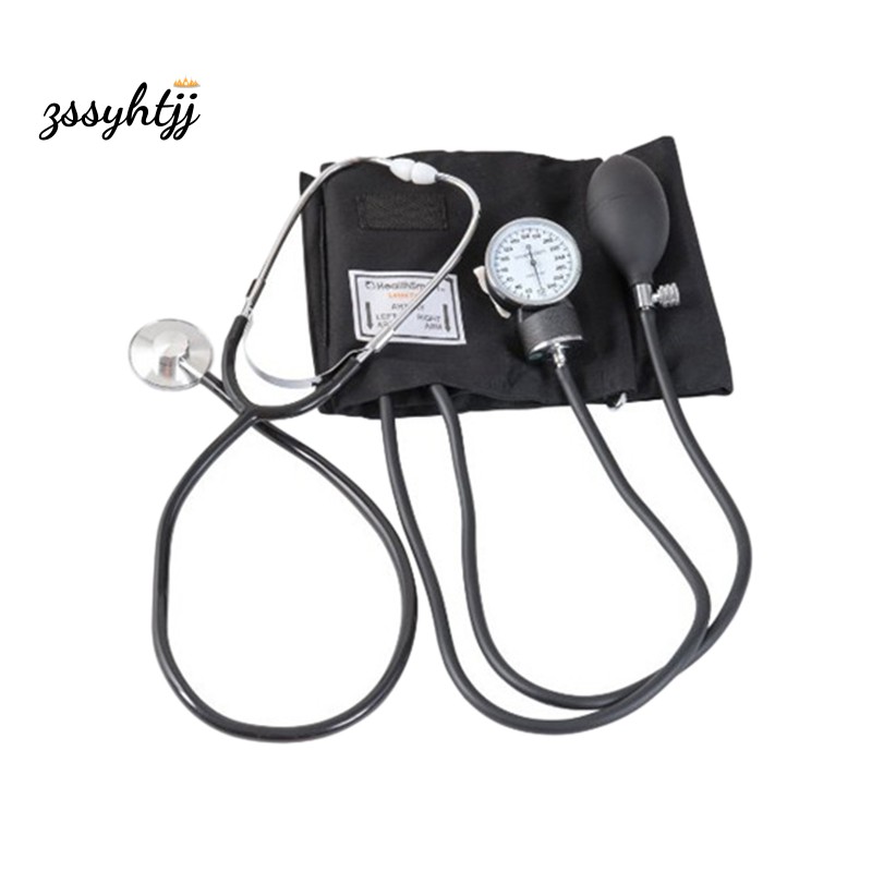 Manual Aneroid Sphygmomanometer Cuff Blood Pressure Stethoscope Nylon Cuff Dial With Bag Shopee Indonesia