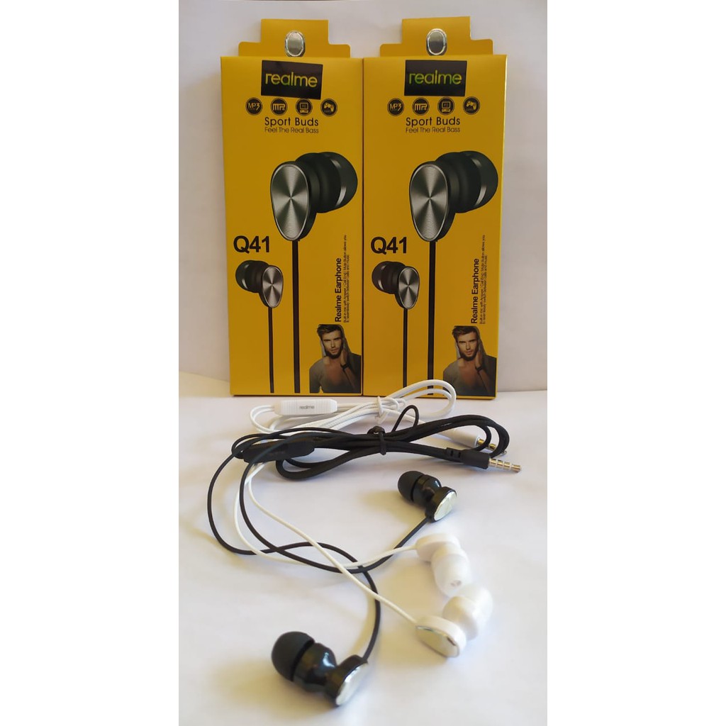 [RO ACC] HEADSET REALME HANDSFREE EARPHONE REALME SUPER BASS MODEL Q41