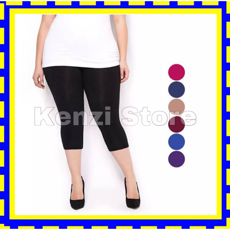 Legging pendek 3/4 JUMBO - Legging selutut/ legging senam /legging jumbo