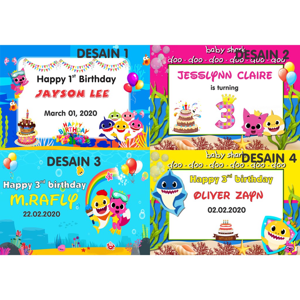 STIKER LABEL GOODYBAG BENTO MOTIF BABY SHARK Shopee STIKER LABEL GOODYBAG BENTO MOTIF BABY SHARK Shopee