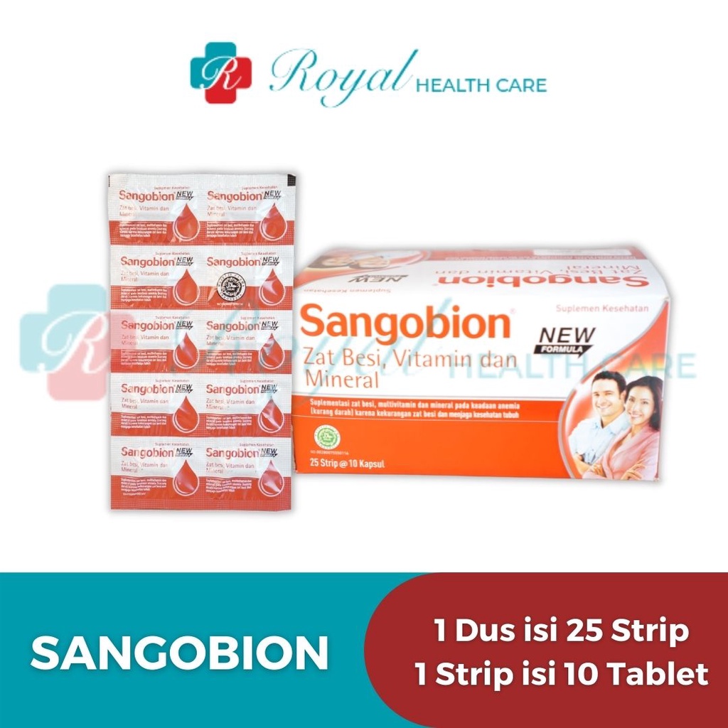 SANGOBION STRIP 10 TABLET Berkontribusi Dalam Pembentukan Sel-sel Darah