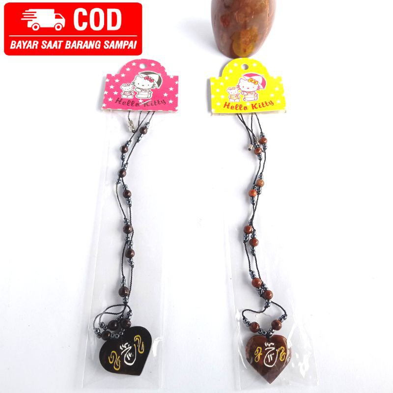 Kalung Kokka Kaukah Manik Love Mata Satu/ Kalung Kokka Manik Love Motif Kalung Kokka Cewek
