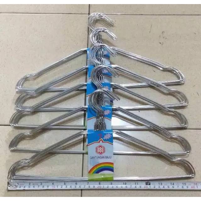 [DZS] GANTUNGAN BAJU HANGER KAWAT 10PCS STAINLESS STEEL BESI KUAT TAHAN LAMA 10 PCS MURAH PARTAI