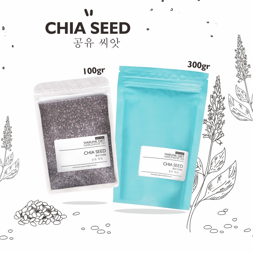 

Organic Black Chia Seeds Seed Mexico 100gr & 300gr Biji Chia Hitam Tinggi Serat Untuk Pelancar Diet